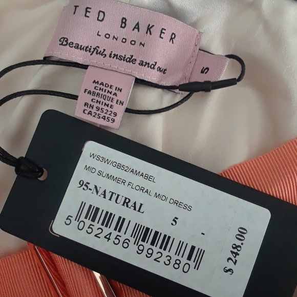 SOLD NWT Ted Baker London Floral Dress - Picture 3 of 3